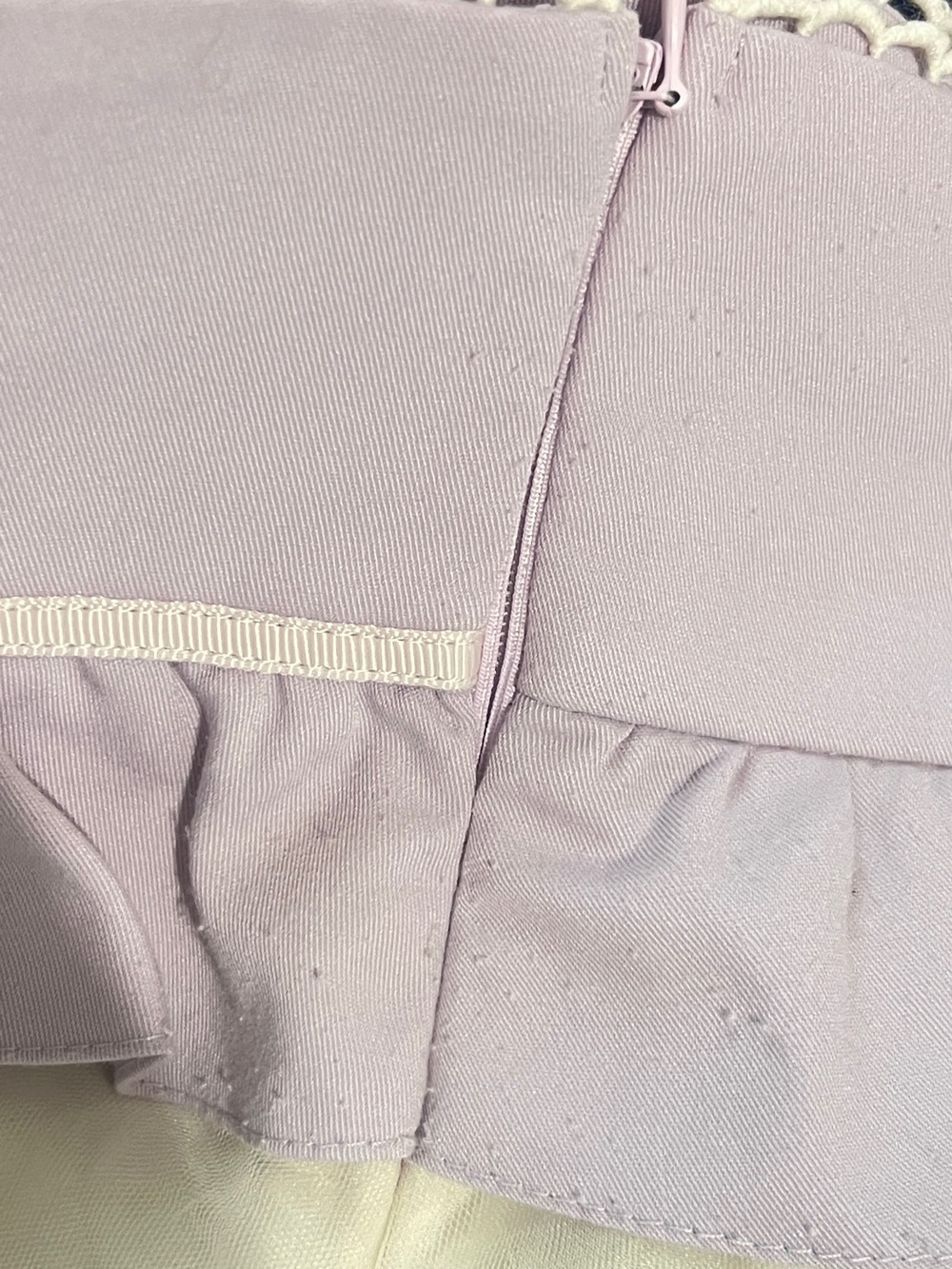 Ank Rouge Lavender & Ivory Ruffle A-Line Skirt Jfashion Egirl Lolita Jirai Kei - Picture 7 of 7